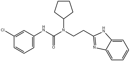 Urea, N-[2-(1H-benzimidazol-2-yl)ethyl]-N-(3-chlorophenyl)-N-cyclopentyl- (9CI) 구조식 이미지