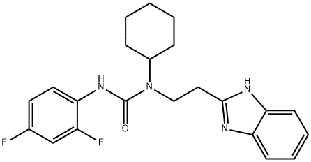 Urea, N-[2-(1H-benzimidazol-2-yl)ethyl]-N-cyclohexyl-N-(2,4-difluorophenyl)- (9CI) Structure