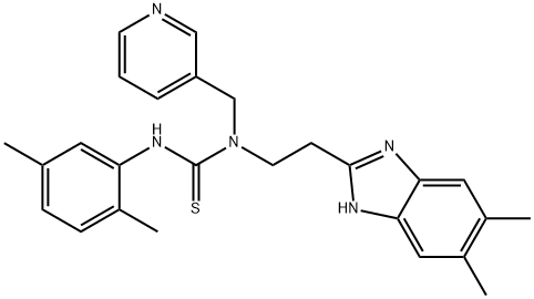 Thiourea, N-[2-(5,6-dimethyl-1H-benzimidazol-2-yl)ethyl]-N-(2,5-dimethylphenyl)-N-(3-pyridinylmethyl)- (9CI) 구조식 이미지