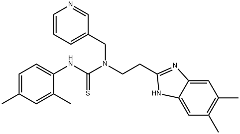 Thiourea, N-[2-(5,6-dimethyl-1H-benzimidazol-2-yl)ethyl]-N-(2,4-dimethylphenyl)-N-(3-pyridinylmethyl)- (9CI) Structure