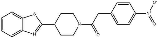 Piperidine, 4-(2-benzothiazolyl)-1-[(4-nitrophenyl)acetyl]- (9CI) 구조식 이미지