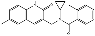 Benzamide, N-cyclopropyl-N-[(1,2-dihydro-6-methyl-2-oxo-3-quinolinyl)methyl]-2-methyl- (9CI) 구조식 이미지