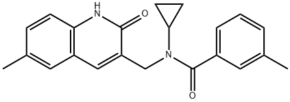 Benzamide, N-cyclopropyl-N-[(1,2-dihydro-6-methyl-2-oxo-3-quinolinyl)methyl]-3-methyl- (9CI) 구조식 이미지