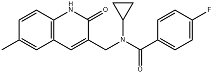 Benzamide, N-cyclopropyl-N-[(1,2-dihydro-6-methyl-2-oxo-3-quinolinyl)methyl]-4-fluoro- (9CI) 구조식 이미지