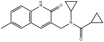 Cyclopropanecarboxamide, N-cyclopropyl-N-[(1,2-dihydro-6-methyl-2-oxo-3-quinolinyl)methyl]- (9CI) 구조식 이미지