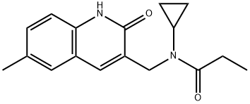 Propanamide, N-cyclopropyl-N-[(1,2-dihydro-6-methyl-2-oxo-3-quinolinyl)methyl]- (9CI) 구조식 이미지