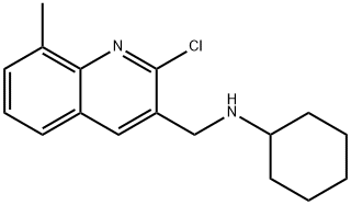 3-Quinolinemethanamine,2-chloro-N-cyclohexyl-8-methyl-(9CI) 구조식 이미지