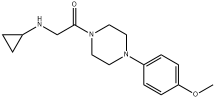 Piperazine, 1-[(cyclopropylamino)acetyl]-4-(4-methoxyphenyl)- (9CI) 구조식 이미지