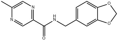 Pyrazinecarboxamide, N-(1,3-benzodioxol-5-ylmethyl)-5-methyl- (9CI) Structure