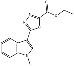 1,3,4-Oxadiazole-2-carboxylicacid,5-(1-methyl-1H-indol-3-yl)-,ethylester(9CI) 구조식 이미지