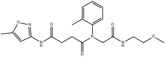 Butanediamide, N-[2-[(2-methoxyethyl)amino]-2-oxoethyl]-N-(5-methyl-3-isoxazolyl)-N-(2-methylphenyl)- (9CI) Structure