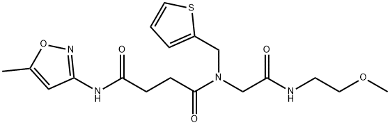 Butanediamide, N-[2-[(2-methoxyethyl)amino]-2-oxoethyl]-N-(5-methyl-3-isoxazolyl)-N-(2-thienylmethyl)- (9CI) Structure