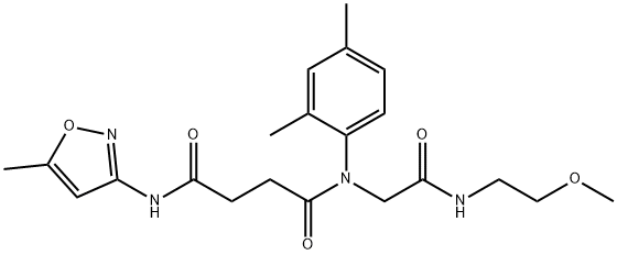 Butanediamide, N-(2,4-dimethylphenyl)-N-[2-[(2-methoxyethyl)amino]-2-oxoethyl]-N-(5-methyl-3-isoxazolyl)- (9CI) Structure