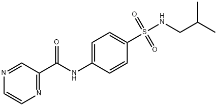 Pyrazinecarboxamide, N-[4-[[(2-methylpropyl)amino]sulfonyl]phenyl]- (9CI) 구조식 이미지