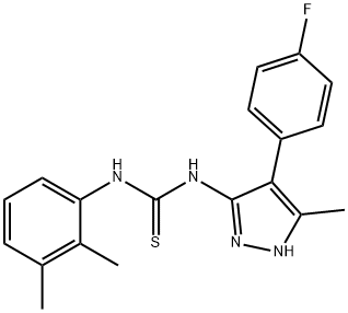 Thiourea, N-(2,3-dimethylphenyl)-N-[4-(4-fluorophenyl)-5-methyl-1H-pyrazol-3-yl]- (9CI) 구조식 이미지