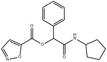 5-Isoxazolecarboxylicacid,2-(cyclopentylamino)-2-oxo-1-phenylethylester(9CI) Structure