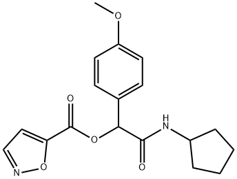 5-Isoxazolecarboxylicacid,2-(cyclopentylamino)-1-(4-methoxyphenyl)-2-oxoethylester(9CI) 구조식 이미지