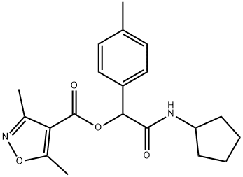 4-Isoxazolecarboxylicacid,3,5-dimethyl-,2-(cyclopentylamino)-1-(4-methylphenyl)-2-oxoethylester(9CI) 구조식 이미지