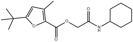 2-Furancarboxylicacid,5-(1,1-dimethylethyl)-3-methyl-,2-(cyclohexylamino)-2-oxoethylester(9CI) 구조식 이미지