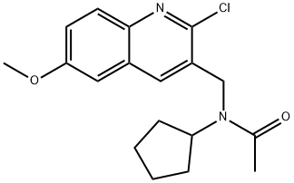 Acetamide, N-[(2-chloro-6-methoxy-3-quinolinyl)methyl]-N-cyclopentyl- (9CI) 구조식 이미지