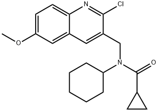 시클로프로판카르복사미드,N-[(2-클로로-6-메톡시-3-퀴놀리닐)메틸]-N-시클로헥실-(9CI) 구조식 이미지