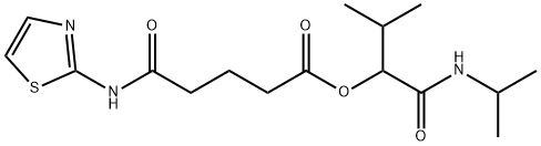 Pentanoic acid, 5-oxo-5-(2-thiazolylamino)-, 2-methyl-1-[[(1-methylethyl)amino]carbonyl]propyl ester (9CI) Structure