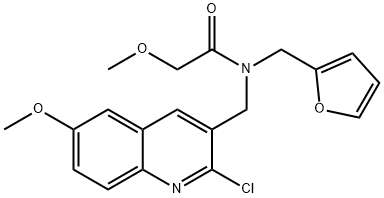 Acetamide, N-[(2-chloro-6-methoxy-3-quinolinyl)methyl]-N-(2-furanylmethyl)-2-methoxy- (9CI) 구조식 이미지