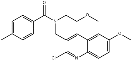 Benzamide, N-[(2-chloro-6-methoxy-3-quinolinyl)methyl]-N-(2-methoxyethyl)-4-methyl- (9CI) 구조식 이미지