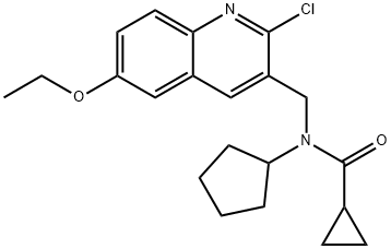 Cyclopropanecarboxamide, N-[(2-chloro-6-ethoxy-3-quinolinyl)methyl]-N-cyclopentyl- (9CI) 구조식 이미지