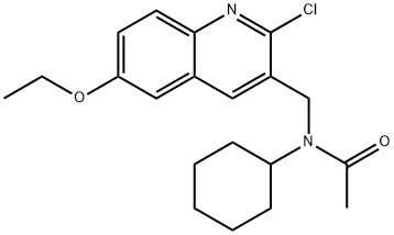Acetamide, N-[(2-chloro-6-ethoxy-3-quinolinyl)methyl]-N-cyclohexyl- (9CI) Structure