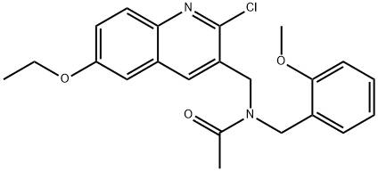 Acetamide, N-[(2-chloro-6-ethoxy-3-quinolinyl)methyl]-N-[(2-methoxyphenyl)methyl]- (9CI) Structure