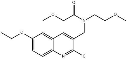 Acetamide, N-[(2-chloro-6-ethoxy-3-quinolinyl)methyl]-2-methoxy-N-(2-methoxyethyl)- (9CI) 구조식 이미지