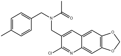 Acetamide, N-[(6-chloro-1,3-dioxolo[4,5-g]quinolin-7-yl)methyl]-N-[(4-methylphenyl)methyl]- (9CI) 구조식 이미지