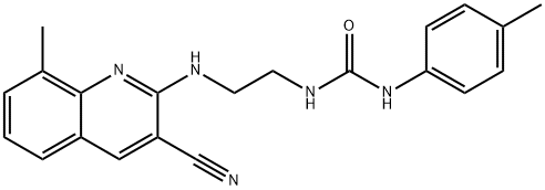 Urea, N-[2-[(3-cyano-8-methyl-2-quinolinyl)amino]ethyl]-N-(4-methylphenyl)- (9CI) 구조식 이미지