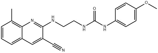 Urea, N-[2-[(3-cyano-8-methyl-2-quinolinyl)amino]ethyl]-N-(4-methoxyphenyl)- (9CI) Structure