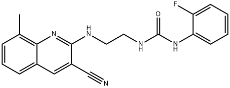 Urea, N-[2-[(3-cyano-8-methyl-2-quinolinyl)amino]ethyl]-N-(2-fluorophenyl)- (9CI) 구조식 이미지