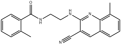 Benzamide, N-[2-[(3-cyano-8-methyl-2-quinolinyl)amino]ethyl]-2-methyl- (9CI) Structure