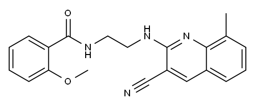 Benzamide, N-[2-[(3-cyano-8-methyl-2-quinolinyl)amino]ethyl]-2-methoxy- (9CI) 구조식 이미지