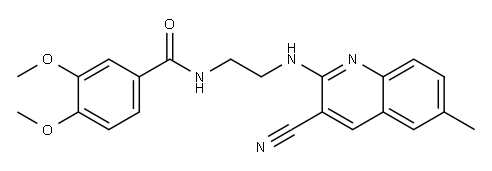 Benzamide, N-[2-[(3-cyano-6-methyl-2-quinolinyl)amino]ethyl]-3,4-dimethoxy- (9CI) 구조식 이미지