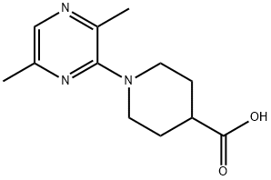 4-Piperidinecarboxylicacid,1-(3,6-dimethylpyrazinyl)-(9CI) Structure