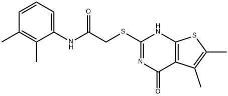 Acetamide, 2-[(1,4-dihydro-5,6-dimethyl-4-oxothieno[2,3-d]pyrimidin-2-yl)thio]-N-(2,3-dimethylphenyl)- (9CI) 구조식 이미지