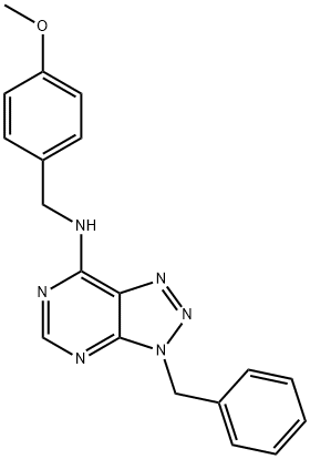 3H-1,2,3-Triazolo[4,5-d]pyrimidin-7-amine, N-[(4-methoxyphenyl)methyl]-3-(phenylmethyl)- (9CI) 구조식 이미지