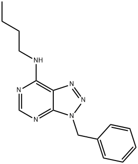 3H-1,2,3-Triazolo[4,5-d]pyrimidin-7-amine, N-butyl-3-(phenylmethyl)- (9CI) 구조식 이미지
