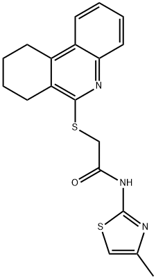 Acetamide, N-(4-methyl-2-thiazolyl)-2-[(7,8,9,10-tetrahydro-6-phenanthridinyl)thio]- (9CI) 구조식 이미지