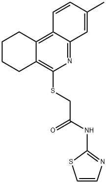 Acetamide, 2-[(7,8,9,10-tetrahydro-3-methyl-6-phenanthridinyl)thio]-N-2-thiazolyl- (9CI) 구조식 이미지