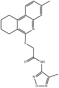 Acetamide, N-(4-methyl-1,2,5-oxadiazol-3-yl)-2-[(7,8,9,10-tetrahydro-3-methyl-6-phenanthridinyl)thio]- (9CI) Structure