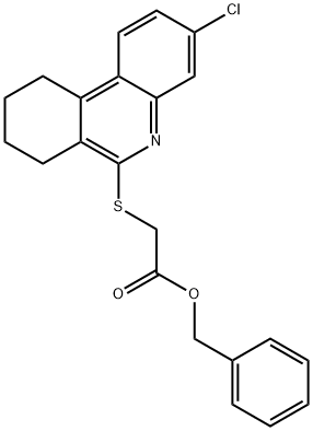Acetic acid, [(3-chloro-7,8,9,10-tetrahydro-6-phenanthridinyl)thio]-, phenylmethyl ester (9CI) 구조식 이미지