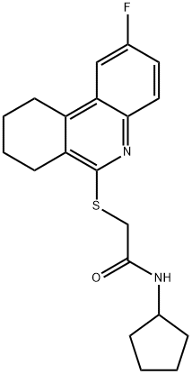 Acetamide, N-cyclopentyl-2-[(2-fluoro-7,8,9,10-tetrahydro-6-phenanthridinyl)thio]- (9CI) 구조식 이미지