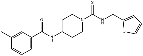 Benzamide, N-[1-[[(2-furanylmethyl)amino]thioxomethyl]-4-piperidinyl]-3-methyl- (9CI) Structure