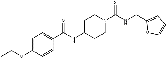 Benzamide, 4-ethoxy-N-[1-[[(2-furanylmethyl)amino]thioxomethyl]-4-piperidinyl]- (9CI) 구조식 이미지